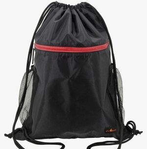 Black Drawstring Water Resistant Backpack